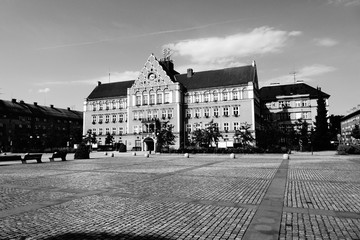 Cesky Tesin - city Hall and Main Square - Czech Republic