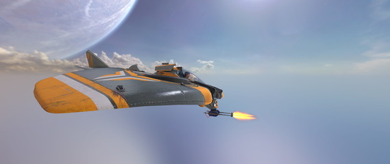 Naklejka premium 宇宙船