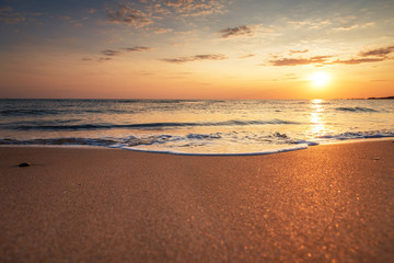 Beautiful tropical sunrise on the beach