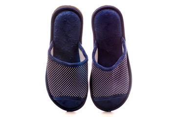 Female home slippers blue