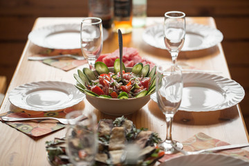 Beautifully laid table