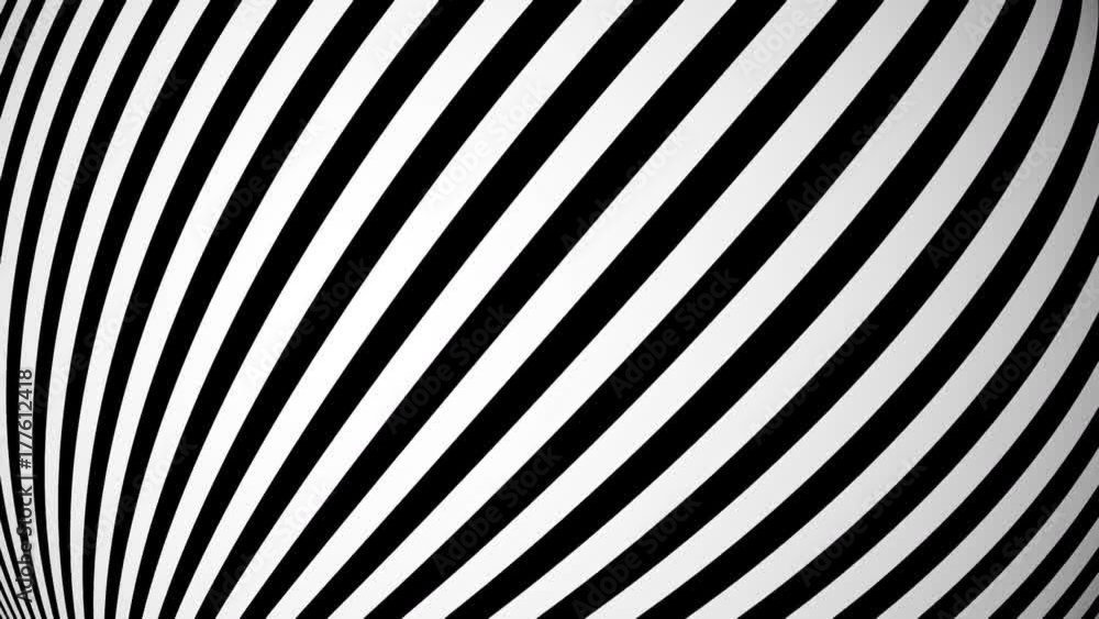 Aufkleber animated background with white and black lines. seamless loop