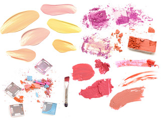 Set cosmetic products isolate. Make up product.