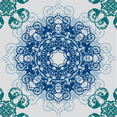 Seamless abstract floral pattern,mandala pattern