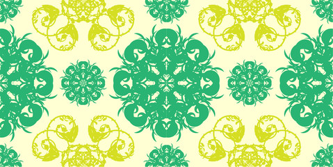 paper art Christmas postcard with Winter Forest