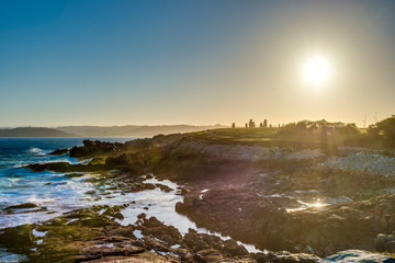 Menhirs park in A Coruna, Galicia, Spain