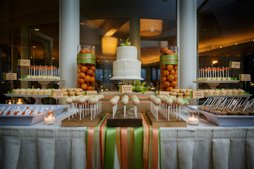 colorful dessert table