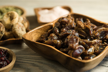 Mix of different dried fruits