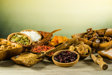 Mix of dried fruits and nuts