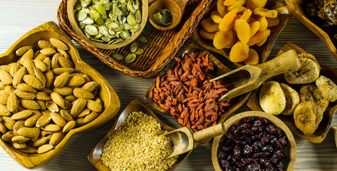 Mix of dried fruits and nuts