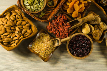 Mix of dried fruits and nuts