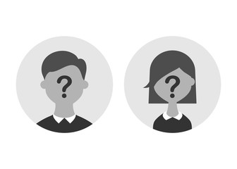 Anonymous male and female silhouette