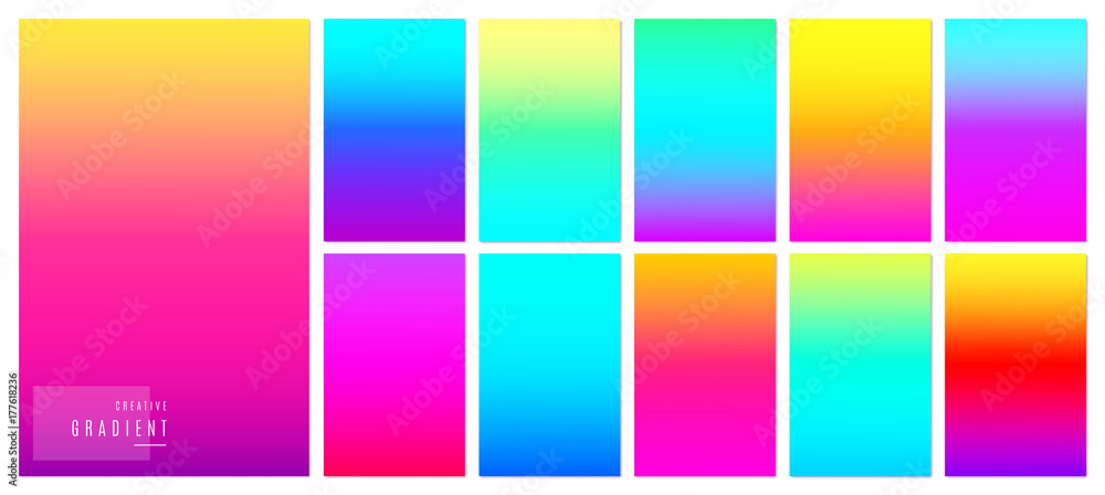 Aufkleber color gradient background. creative soft colorful texture design for mobile app