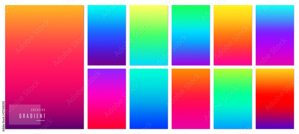 Poster gradient background. creative soft color design for mobile app.
