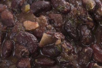 Roasted beans with sauce.