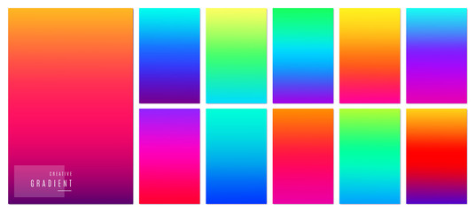 Gradient background. Creative soft color design for mobile app.