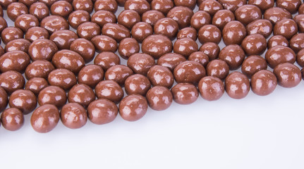 chocolate balls. chocolate balls on a background