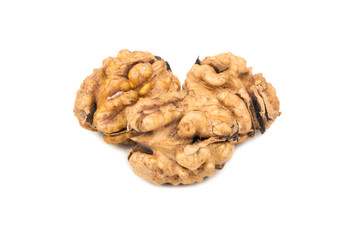 Three walnuts without shell