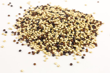 white and brown quinoa seeds