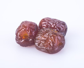 preserved fruits. chinese sugar date preserved fruits on the background