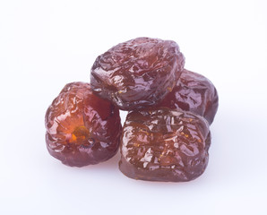 preserved fruits. chinese sugar date preserved fruits on the background