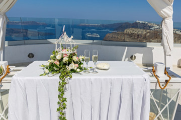 Beautiful table  for wedding ceremony