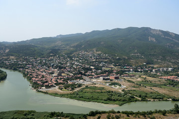 Fototapeta na wymiar View of the old town of Mtskheta in Georgia