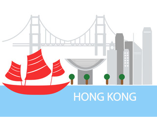 Hong Kong cityscape vector
