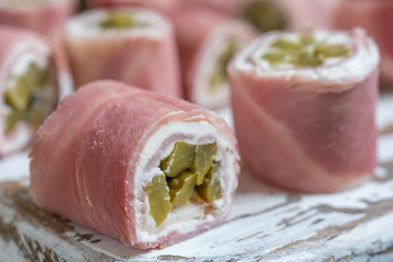 Ham and Pickle Roll Ups