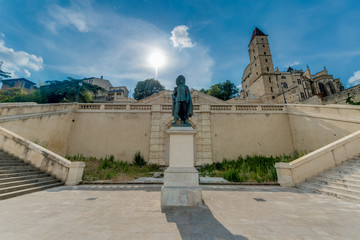 Dartagnan Statue in Gers, Southern France. - obrazy, fototapety, plakaty