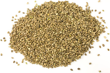 healthy hemp seeds with shells
