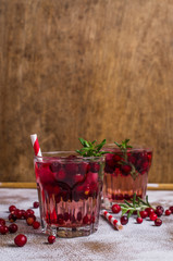 Cold drink with berries