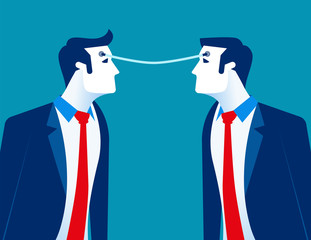 Connection. Business person exchange of ideas. Concept business vector illustration.