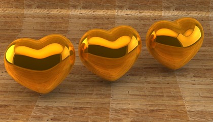 Lovers, Valentine's Day. Symbol of love. Feast of love. 3D rendering.