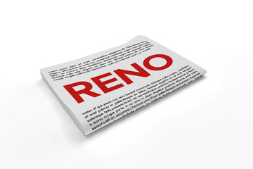 Reno on Newspaper background