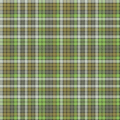 Green mosaic check plaid seamless pattern