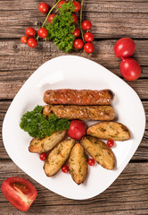 Delicious grilled wieners