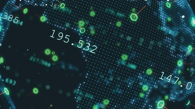 Abstract digital background. Machine code. Hexadecimal code. Random digits and letters colored 3d illustration.