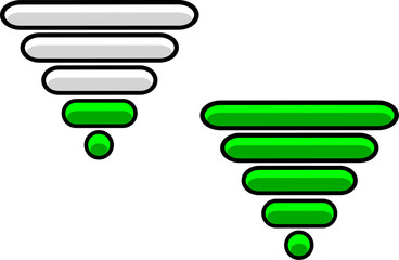 Flat wi-fi symbol in green