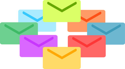 Envelope pattern in pastel colors