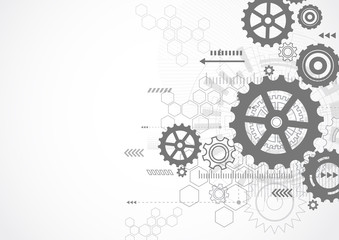 Abstract Technology Background. Communication and engineering concept. Vector illustration