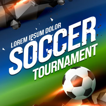 soccer tournament game poster flyer design background