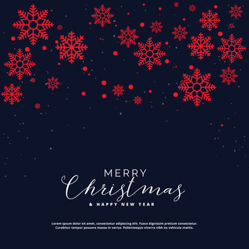elegant christmas snowflakes greeting background design