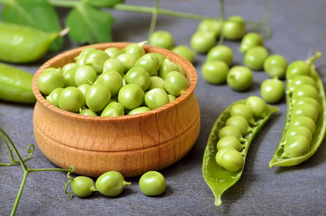 Fresh green peas