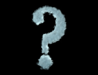 ? question mark made of clouds