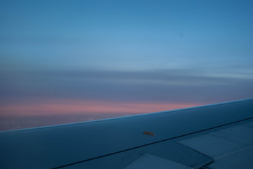 Fototapeta na wymiar Wing. Sunset.