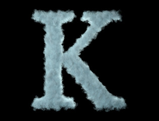 K made of clouds
