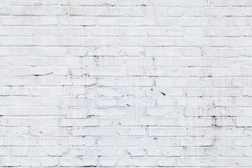 Obraz premium White brick wall texture or background.