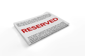 Reserved on Newspaper background