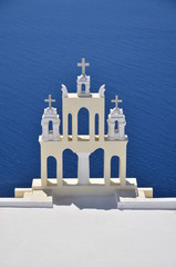 CLOCHER DE CHAPELLE VILLAGE DE FIRA SANTORIN GRECE